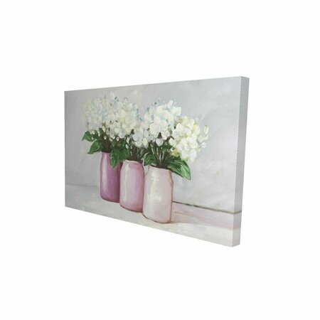BEGIN HOME DECOR 12 x 18 in. Hydrangea Flowers In Pink Vases-Print on Canvas 2080-1218-FL116